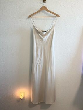 All Saints Silky Cowl Neck Slip Dress
